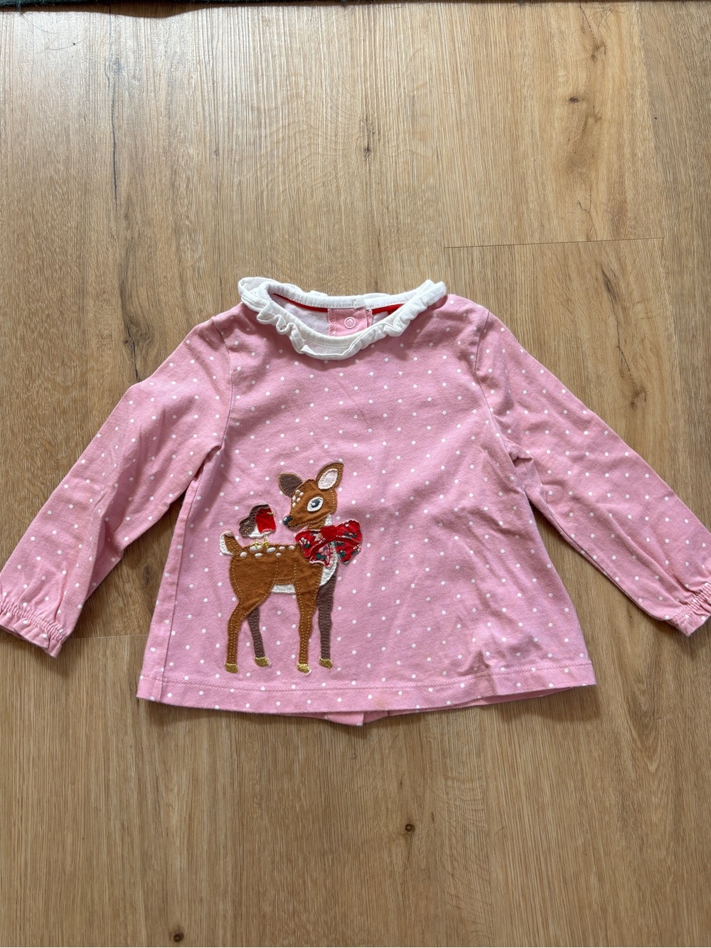 Baby Boden Holiday Deer Appliqué Shirt